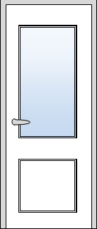 Дверь Neoclassic 830, цвет белая эмаль, остекленная - фото 1